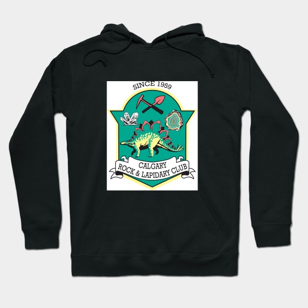 Full Color Old School Steggie Hoodie by Calgary Rock and Lapidary Club